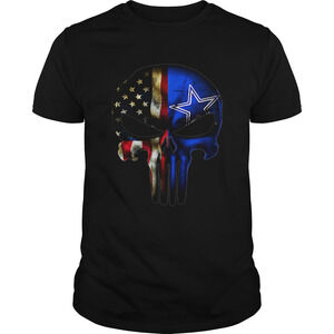 Dallas Cowboys And American Flag Veteran Skull Shirt